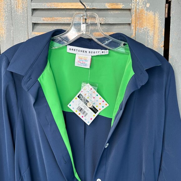 Gretchen Scott The Sophisticate Dress Silky Heaven Navy Sz 10 NWT - Picture 11 of 16